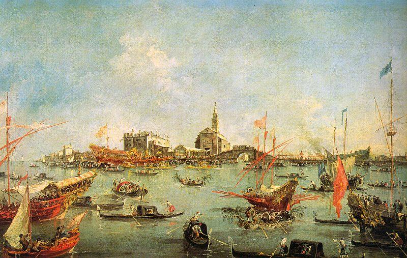 The Doge in the Bucentaur at San Nicolo di Lido on Ascension Day, Francesco Guardi